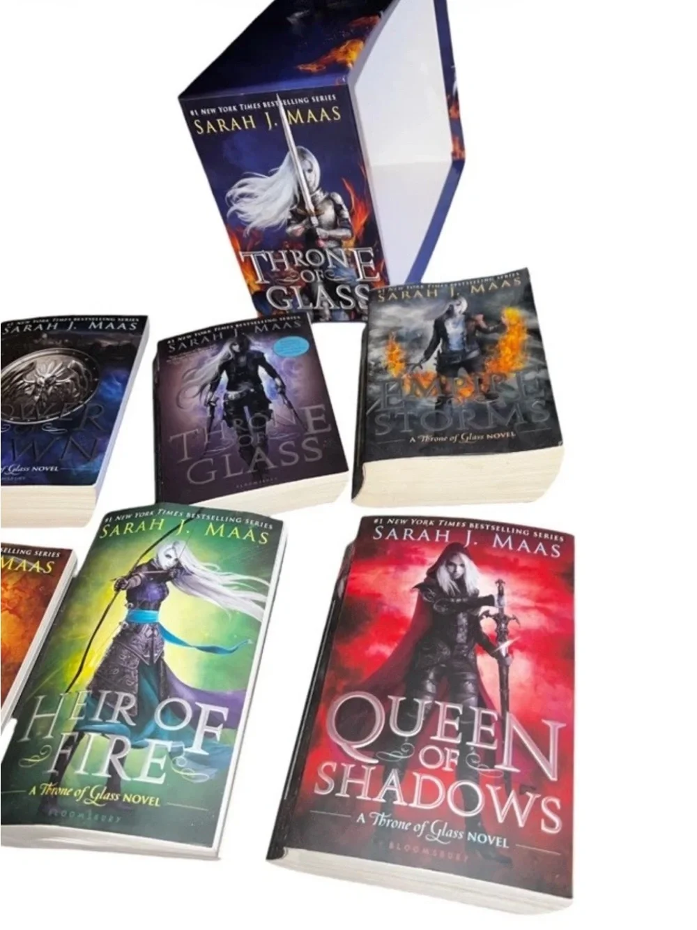 Sarah J. Maas Throne of Glass Lot of 6 Book Set OOP Covers, Error and Slipcaae